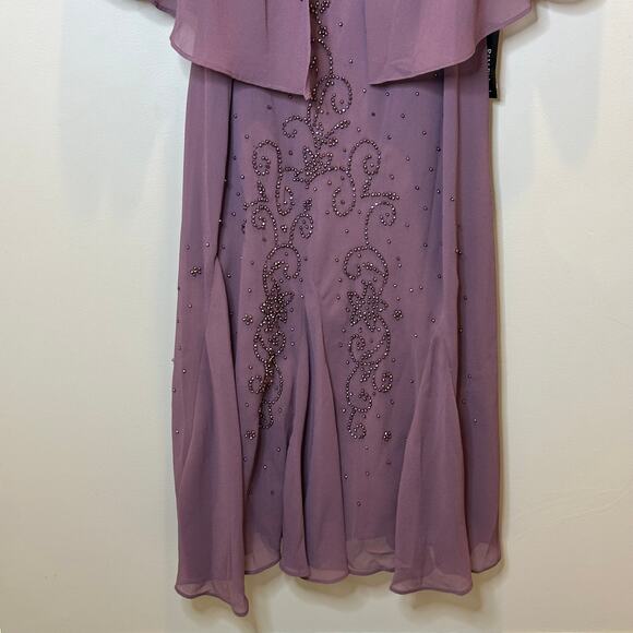 NWD R&M Richards Dark Rose 2 Piece Evening Jacket Dress Set Womens Plus Size 20W - Picture 4 of 16